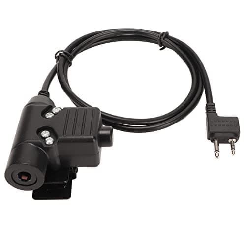 U94 PTT Adaptateur Push to Talk Bouton Talkie Walkie Casque Connecteur Câble pour Alan, pour Midland pour Nautico, 2 Pin Jack Two Way 2 Broches Walkie Talkie Radio
