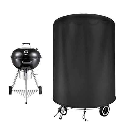 Raweao Housse Barbecue Weber 57cm, Bache Barbecue Weber 57cm, Housse Weber 57cm Rond 500D Oxford Imperméable Exterieur(Φ71x68cm)