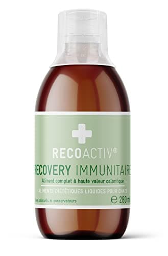 RECOACTIV Recovery Immunitaire pour Chats, 1 x 280 ML, Alimentation diététique complète hautement calorique en Cas de dénutrition et de Convalescence Ainsi pour la Prise de Poids