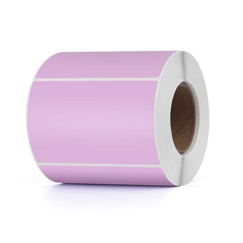 YIKIADA Lot de 500 étiquettes thermiques en vinyle violet - 50 x 76 mm - Rouleau rectangulaire - Autocollant d'adresse - Étanche - Pour nom code-barres QR Code DIY