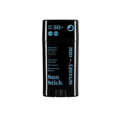 SeventyOne Percent | The Ocean Blue : Sun Stick SPF 50+ | Stick Solaire Visage Vegan - Très Haute Protection | Très resistant à l’eau | UVA 34 | 87% Naturel - Made in France | 15 gr