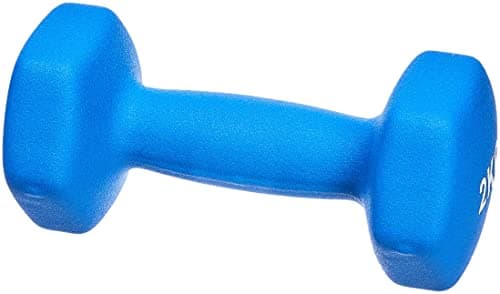 Amazon Basics Paire d'haltères en néoprène, 2 kg, Bleu