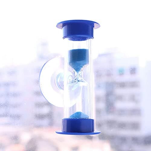 Sablier 3 min - Sable bleu - Sans pile - Minuteur de douche - Économie d'eau - Minuteur de brossage des dents