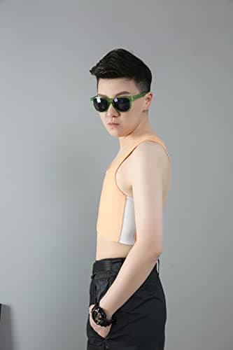 BaronHong Poitrine Binder Respirant Mesh Élastique Shapewear pour Tomboy Trans Lesbian (jaune, 4XL)