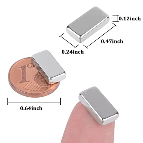 MIN CI 60 Pièces Aimant Puissant Neodyme Puissant, 12x6x3mm Aimants Décoration Petits Magnets Rectangulaire Magnetique