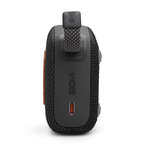 JBL GO 4, Enceinte Bluetooth ultra-portable, son JBL Pro, basses percutantes, 7 heures d'autonomie, fonction Playtime Boost, résistante à l'eau et à la poussière IP67, en noir