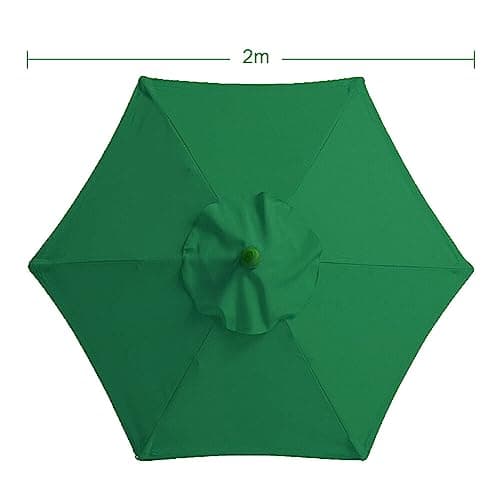 Uposao Housse De Rechange pour Parasol 6 Baleines Résistant À La Décoloration - De Terrasse et Table De Marché pour Extérieur, Plage