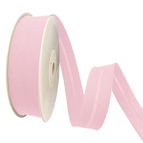 TEXTEX = biais de 40 mm de large. 50 % coton et 50 % polyester. Pièce de 10 m - Rose