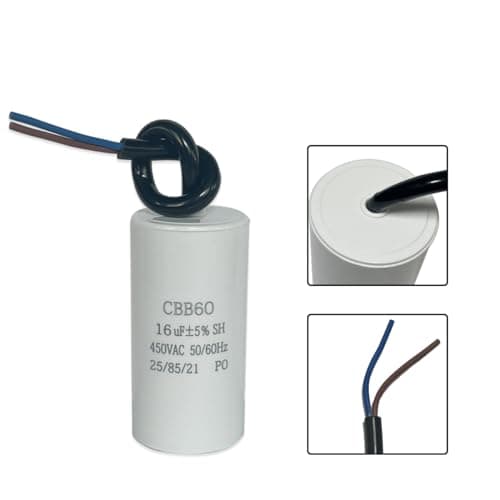 CBB60 450v 16uf 50/60HZ condensateur de démarrage, condensateur de moteur, condensateur de moteur, condensateur microfarad avec fil ANGEEK
