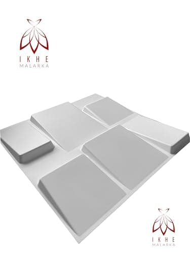 Eurodeco 20 pièces 3D Panneaux muraux & Plafond, 50cm x 50cm en Plastique PVC, Mur 3D, Plafond 3D, revêtement Mural, Salle de Jeux, 5m2 - 1mm d'épaisseur