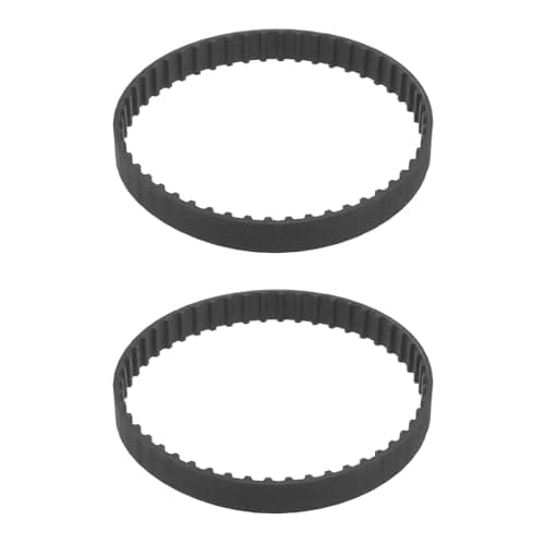 VGOL Lot de 2 courroies dentées industrielles dentées en caoutchouc 100XL 037 - 50 dents - Largeur : 10 mm - Noir - 254 mm