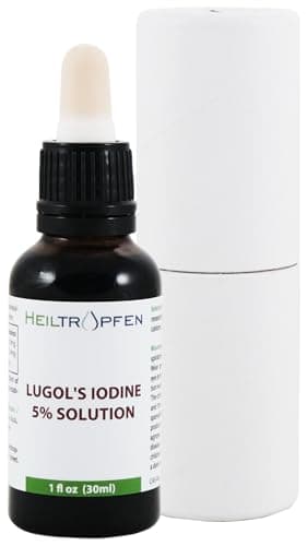 Solution iodo-ioduree | 5% Solution de Lugol 30 ml | 15% Formulation liquide | Fabriqué avec 5 pour cent d'iode et 10% d'iodure de potassium | qualité pharmaceutique | Heiltropfen®
