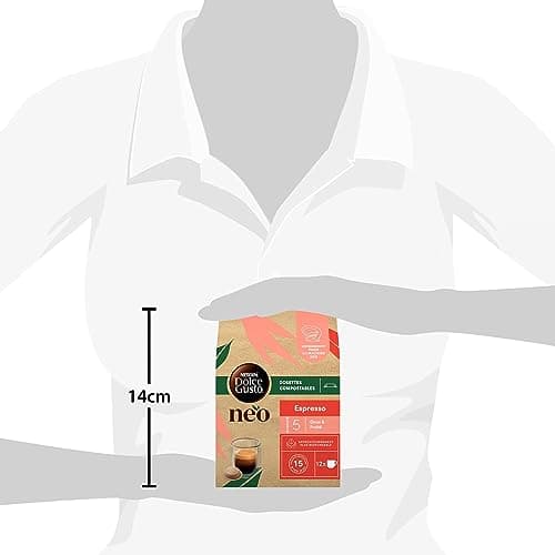 NEO Espresso par NESCAFÉ® Dolce Gusto® - 72 dosettes de café compostables à base de papier (6 boîtes de 12 dosettes)