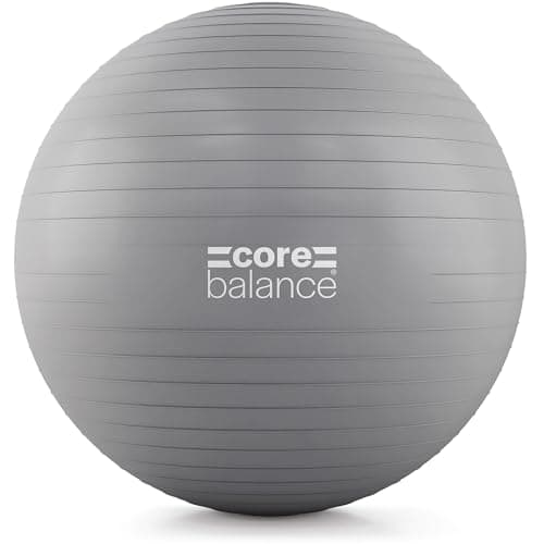 Core Balance, Ballon d’Exercices pour Entraînement Gymnastique, Fitness, Yoga, Grossesse - Antidérapant/Anti-Éclatement - Diamètre Disponible : 55cm 65cm 75cm 85cm avec 1 x Pompe