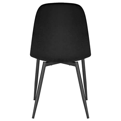 Lestarain Lot de 4 Chaises de Salle à Manger, Chaise Salon, Chaise Scandinave, Chaise de Cuisine en Velours avec Pieds en métal, Assise Rembourré, Nior LCNI109004-4