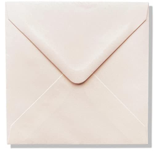 Lot de 200 enveloppes carrées de luxe 16 x 16 cm 110 g/m2 160 x 160 mm ivoire/crème