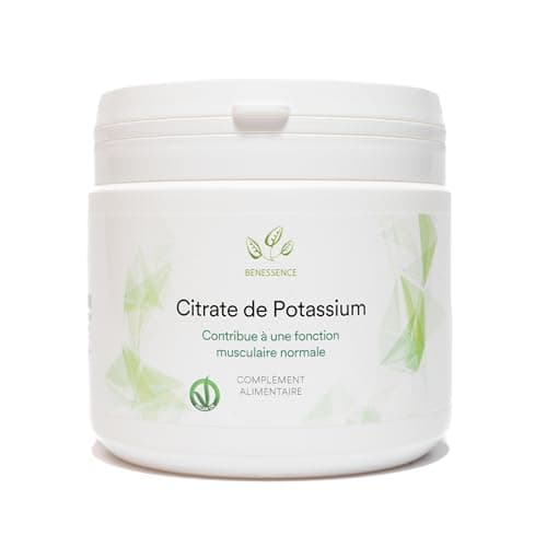 Benessence - Citrate Potassium en poudre soluble - Intégrateur Alimentaire - 250 jours d'intégration - 500 gr
