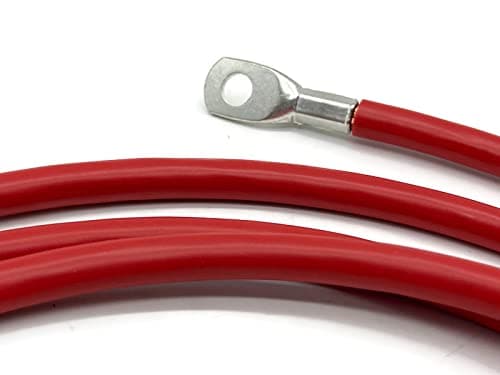 eXODA Câble de batterie 300cm câble d'alimentation en cuivre 25 mm2 avec cosses à œillets M8