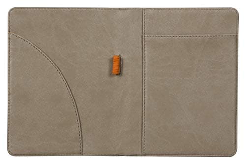 RHODIA 213002C - Livret Porte-Bloc et Porte-Documents N°13 Taupe - pour Bloc-Notes ou Carnets de Format A6 (10,5x14,8 cm) - Simili Cuir Italien Premium - Collection