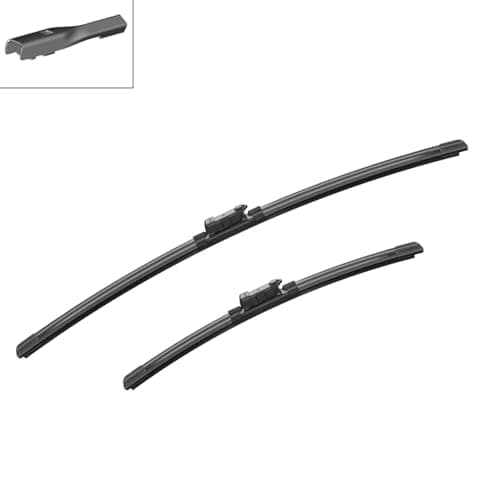 Bosch Balais d'Essuie–Glace Plats Aerotwin A555S, Longueur: 600mm/400mm – 1 Paire de Balais avant