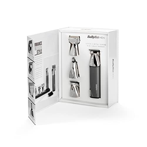 BaByliss - MT996E - Tondeuse multifonctions 15 en 1 Sans Fil Super-X Metal, Lames en acier japonais ultra-précises, 4 têtes magnétiques interchageables, 100% waterproof