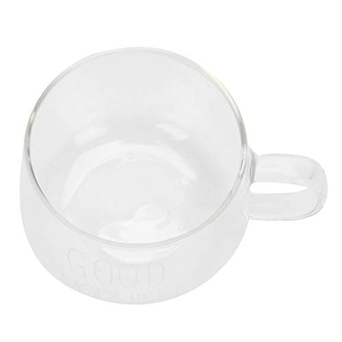 Tasse à lait tasse en verre Borosilicate Transparent avec poignée pour café Cocktail boisson thé maison cuisine fournitures(Lettres blanches)