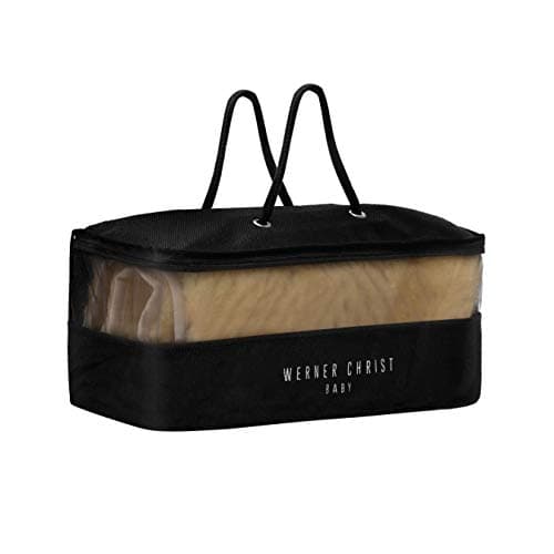 Doublure en peau d’agneau de haute qualité COMFORT de WERNER CHRIST –PREMIUM universelle pour Nacelles, Poussettes, Buggy et Jogger, 100% peau d’agneau en beige, grand confort pour votre bébé