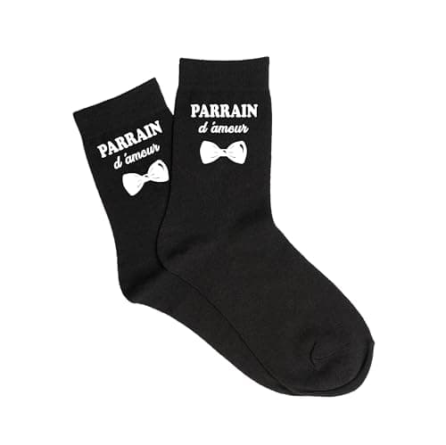 Chaussette personnalisée parrain d'amour/cadeau parrain personnalisé/cadeau noël parrain personnalisé/cadeau anniversaire parrain/
