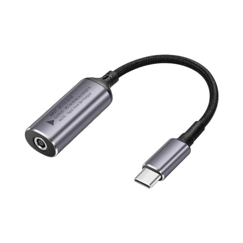 SinLoon PD DC4530 Câble d'alimentation 140 W DC4530 vers USB C 4,5 mm x 3 mm femelle (4,5 x 0,6 mm) entrée vers câble d'alimentation type C mâle avec puce d'identification automatique PD, pour