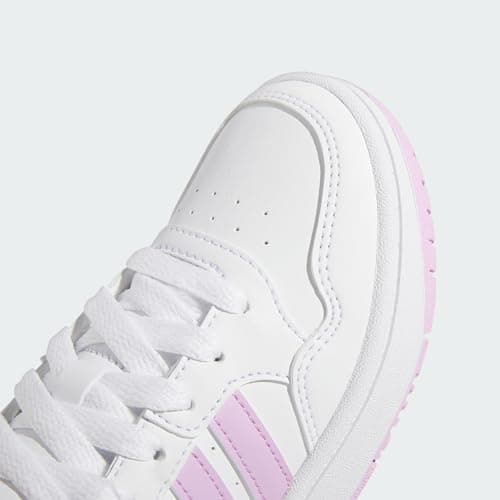 adidas Mixte Enfant Hoops Shoes Chaussures, Cloud White Lilac Violet Fusion, 40 EU