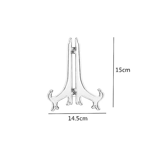 Loopunk 10 Pièces Chevalets en Plastique Présentoirs, mariage, décoration d'intérieur, décoration d'intérieur, pour photos de maison 6 pouce transparent
