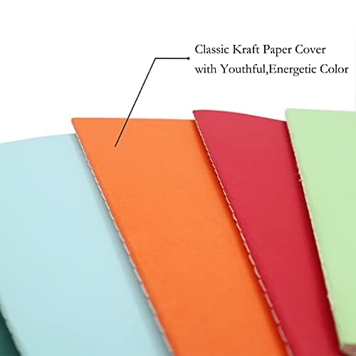 Quanerba 10 Pièces Cahier Ligné Carnet de note A5 (21X 14,8cm), Bloc-notes Ligné 60 pages (30 feuilles), Couleurs de bonbons Cahier Étudiant, Carnet en Carton,Cahier Classique (A5)