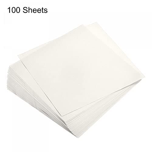 sourcing map 100 Feuilles Papier Origami Double Face Blanc crème 15 x 15 cm Carré Feuille pour Art Artisanat Projet, Débutants, Cadeaux