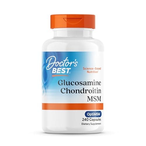 Doctor's Best, Glucosamine-Chondroitin MSM, avec OptiMSM, 240 Capsules, Testé en Laboratoire, Sans Soja, Sans Gluten, Sans OGM