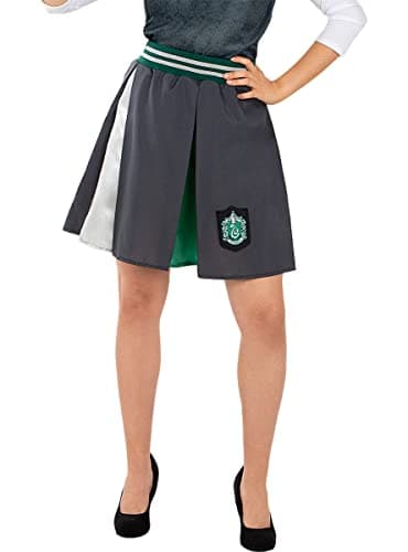Funidelia | Jupe Serpentard - Harry Potter pour femme Poudlard, Magiciens, Hogwarts - Déguisement pour Adultes et accessoires pour Halloween, carnaval et fêtes - Taille M - Noir