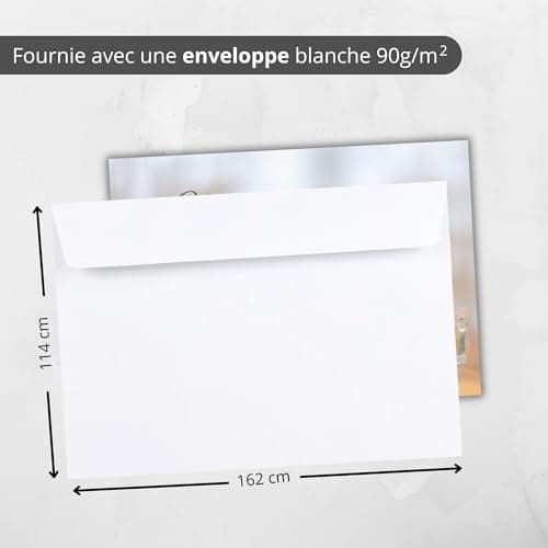 Lot de 75 Cartes + 75 Enveloppe Blanches - Cartes Remerciement Deuil - Condoléances Décès Obsèques ou Enterrement - Papier Mat de Qualité Format Carte Postale (14,8 X 10,5 cm) - Design Sobre & Élégant