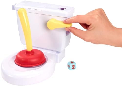 Toilettes Folies ! Jeu De Société avec Ventouse, Cuvette De Toilette Et Crotte À Attraper, Jouet Enfant, Dès 5 Ans, FWW30
