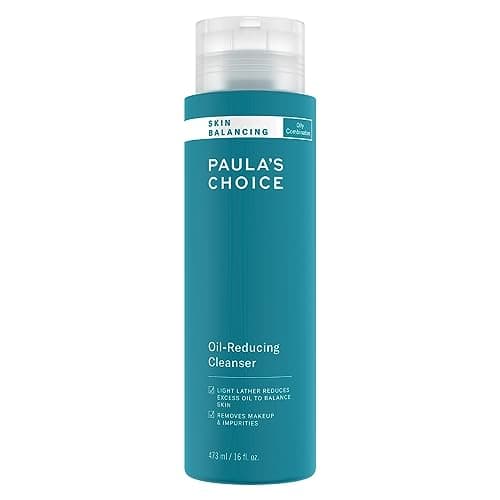 Paula's Choice SKIN BALANCING Nettoyant Visage - Huile Démaquillant Visage Élimine les Points Noirs, Imperfections et le Pores dilatés - avec Aloé Vera - Pour Peaux Mixtes à Grasses - 473 ml