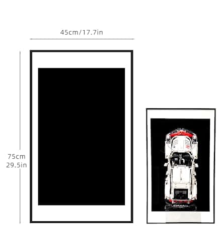 WETCEAOM Cadre d'affichage pour Lego Technic Porsche 911 RSR Race Car 42096, Tableau d'affichage mural pour Lego les amateurs, taille : 75x45 cm(sans modèle)