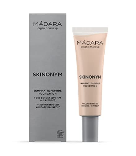 MÁDARA Organic Skincare | Fond de teint peptidique semi-mat SKINONYM, #20 IVOIRE, 30 ml - Renforcé par des peptides de soutien du collagène, fini semi-mat, s'adapte à la structure de la peau.