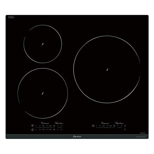 Sauter - SPI9544B - Plaque Induction - Table de Cuisson Encastrable - Noir - 3 Foyers - 7400W - Dimensions Encastrement : 56x49cm - Grand Foyer 28 cm - Fabriqué en France