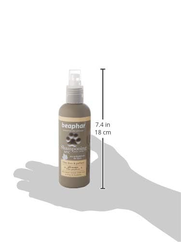 BEAPHAR – Spray Shampoing Sec Ultra-Doux pour Chien – Extraits naturels d'Aloe Vera et de l'eau de Framboise – Fortifie et redonne de l'éclat au Poil – Prêt à l'emploi, sans rinçage – 200 ML