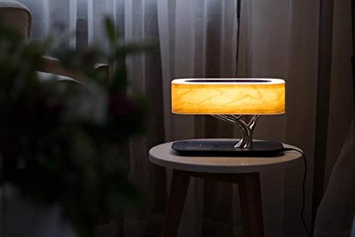 Lampe de Chevet LED Design avec Enceinte & Chargeur Sans fil - Dimmable Tactile