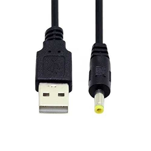 NFHK Lot de 2 câbles d'alimentation ronds USB 2.0 mâle type A vers 5 V CC 4 x 1,7 mm 150 cm 24 AWG