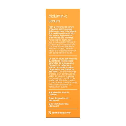 Dermalogica Biolumin-C Serum 30ml - Sérum vitamine-C pour un éclat immédiat et raffermissant. Réduit les rides et ridules.