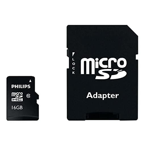 Philips Ultra Speed Carte microSDHC Card 16 Go + Adaptateur SD UHS-I U1, Vitesse de Lecture jusqu'à 80 Mo/s, A1 Fast App Performance, V10, Carte mémoire pour Smartphones, Tablette, PC, vidéo Full HD