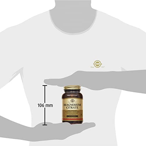Solgar Magnésium Citrate - Sommeil et Fatigue - Vitalité et énergie - Hautement Assimilable - Minéral - Complément Alimentaire - Flacon de 60 comprimés