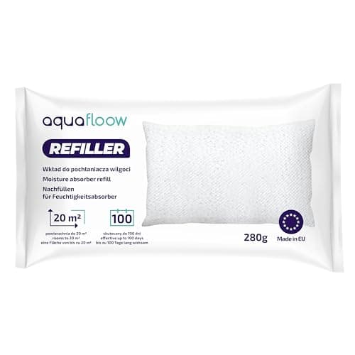 Aquafloow 6x Sachets de Granulés pour Déshumidificateur 280 g, Contrôle des Moisissures pour Pièces de 20 m2 | Recharges Ultra-Absorbantes