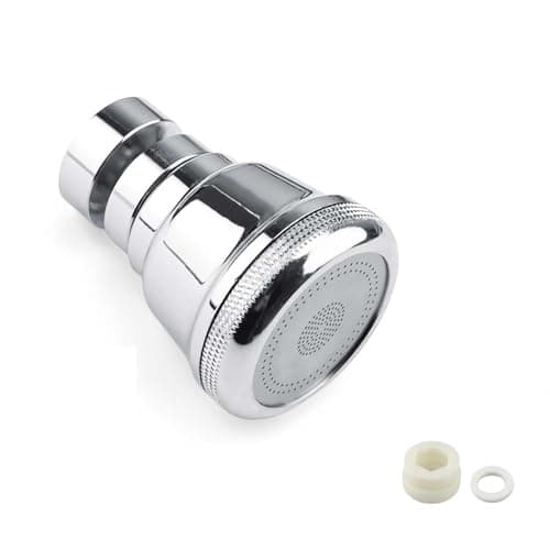 Mousseur Robinet Economie Eau, Brise jet Robinet Cuisine Acier Inoxydable Anti-Eclaboussures, 360° Rotation Mousseur Robinet 3 Modes Débit D'eau, convient Cuisine Salle Bain L'évier 0XBIT