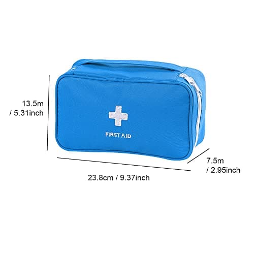 XINGSUI 2 pièces Trousse de Secours,Kit Vide de Premiers Soins,Stockage de médecine Portable,pour Le Camping Secourisme à Ménage(Bleu,Gris)